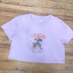 Wrangler Soft Pink Graphic George Strait Crop Top